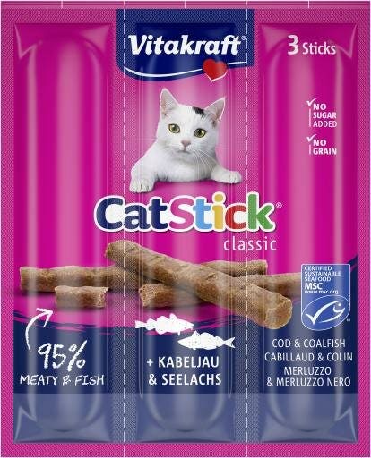 Vitakraft CatStick Gusto Merluzzo Snack Gatti Adulti Busta 3x18g-2