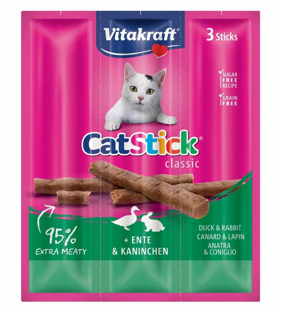 Vitakraft CatStick Gusto Anatra&Coniglio Snack Gatti Adulti Busta 3x18g-2