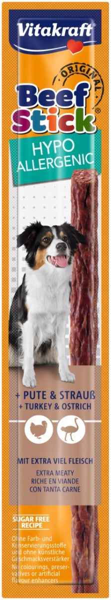 Vitakraft Beef Stick Hypoallergenic Con Tacchino/Struzzo/Riso Snack Cani Adulti Busta 12g-1