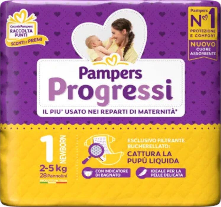Pampers Progressi New Born Taglia 1 (2-5 Kg) 28 Pezzi-5