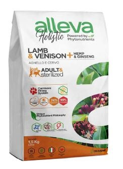 Alleva Holistic Cat Adult & Sterilized Lamb & Venison + Hemp & Ginseng 400 g