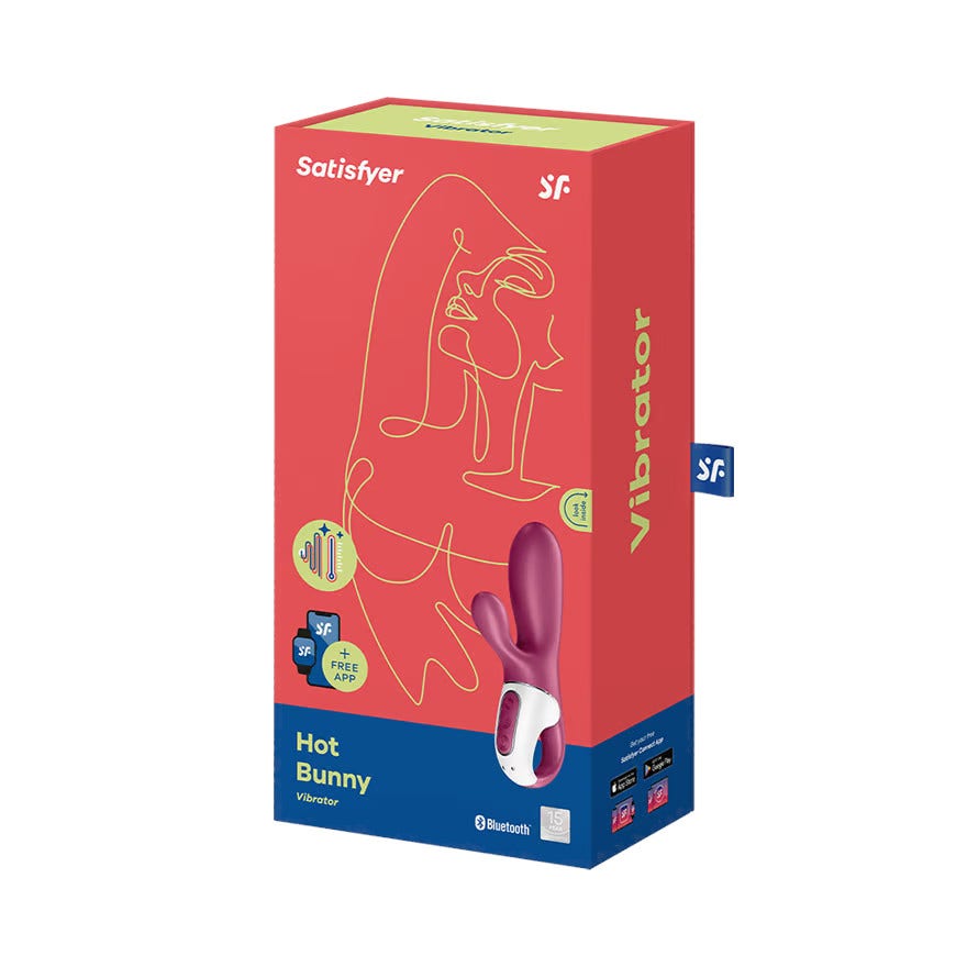 Satisfyer Hot Bunny Connect App Vibratore Rosso Porpora-5