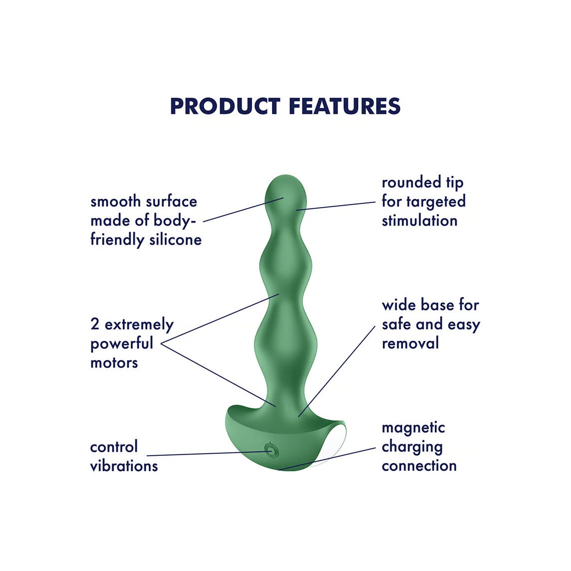 Satisfyer Lolli Plug 2 Plug Anale Vibrante Verde-3