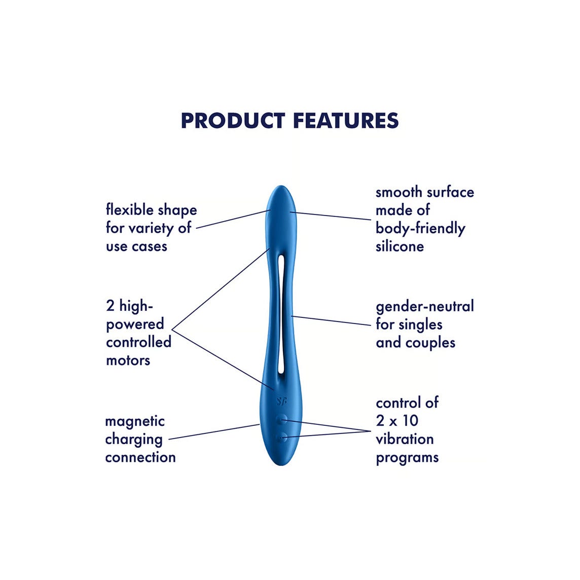 Satisfyer Elastic Game Multi Vibratore Blu-3