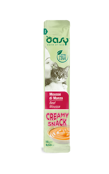 Oasy Snack Cat Creamy Manzo 4 x 15g-2