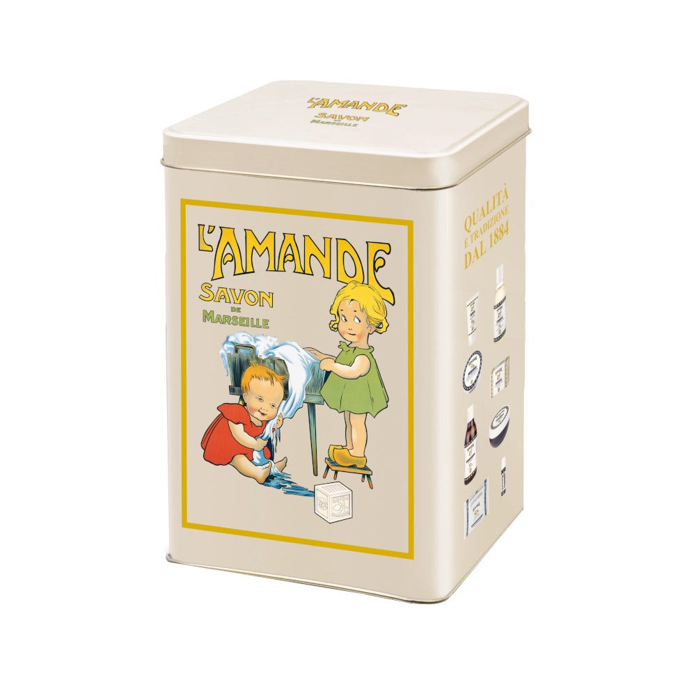 L'Amande Cofanetto Latta Aromatique Boite Oliva Crema Mani+Stick Labbra+ Saponetta-1