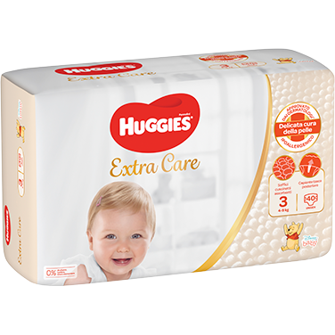 Huggies Extra Care 3-9Kg Taglia 3 40 Pezzi - 1