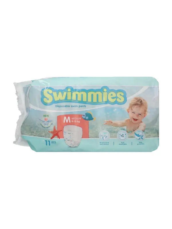 Swimmies Pants Sp Pannolino Costume Taglia Media 9/15kg 11 Pezzi-1