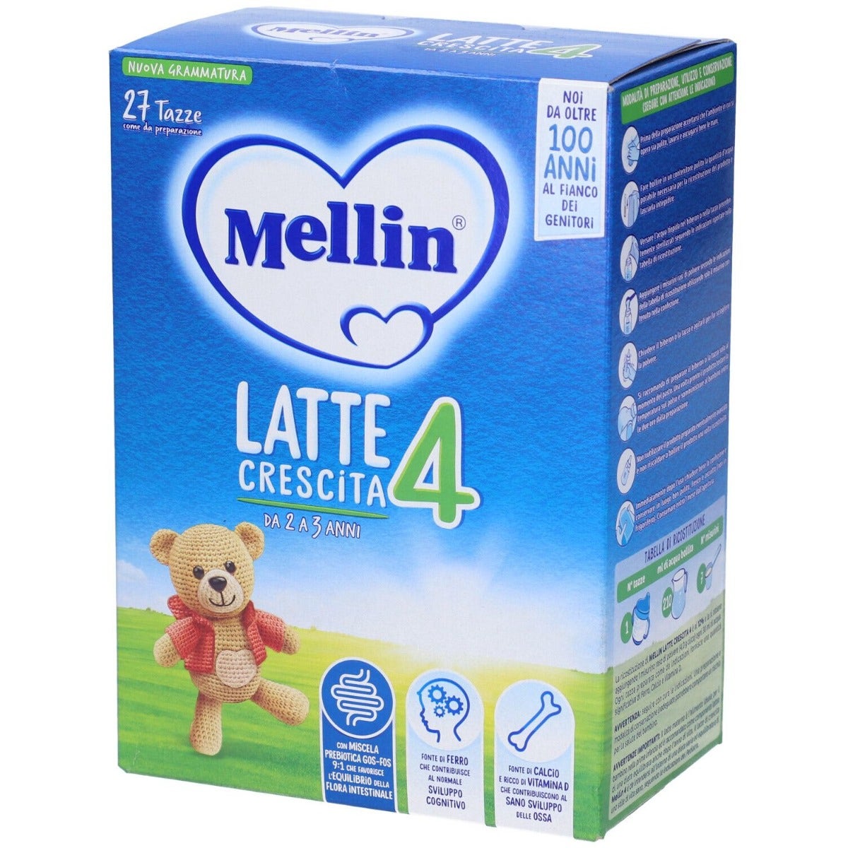 Mellin 4 Latte Di Crescita 2 Bustine Da 385g 24Mesi+-1
