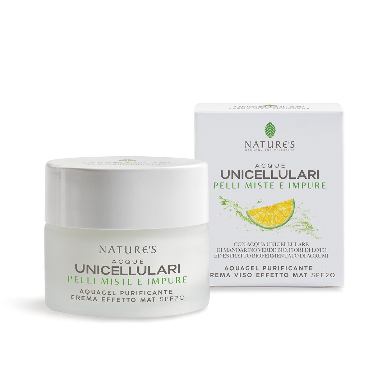Nature's Acque Unicellulari Aquagel Crema Viso Purificante SPF20 50ml-2