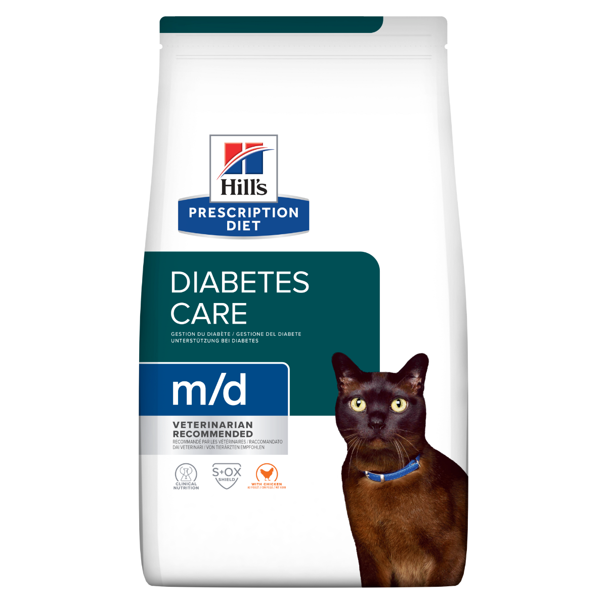 Hill's Prescription Diet M/D Diabets Care Cibo Secco Per Gatti Sacco 3kg-1