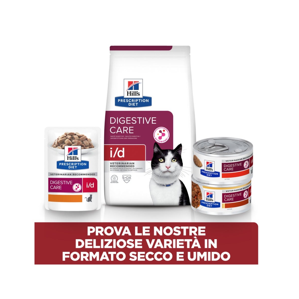 Hill's Prescription Diet I/D Digestive Care Crocchette Per Gatti Con Pollo Sacco 3kg-4