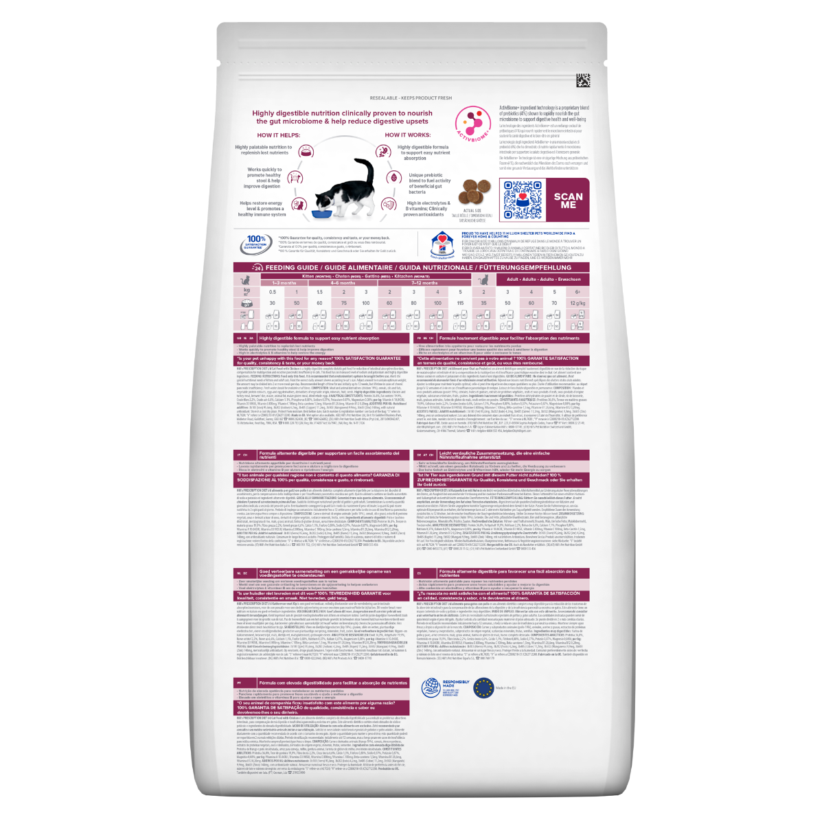 Hill's Prescription Diet I/D Digestive Care Crocchette Per Gatti Con Pollo Sacco 3kg-1
