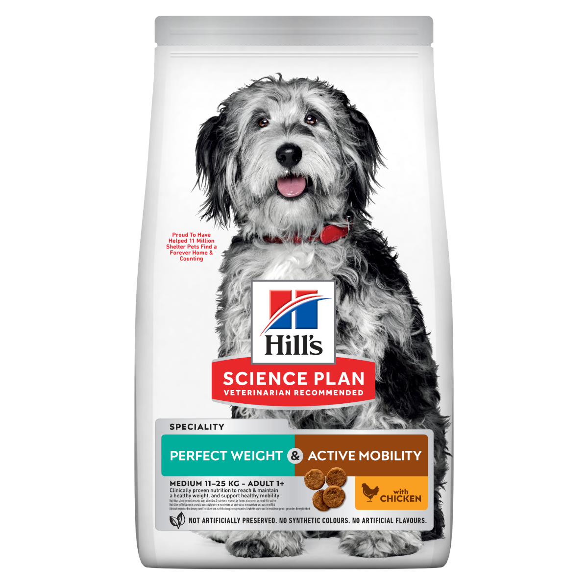 Hill's Science Plan Perfect Weight & Active Mobility Adult Crocchette Con Pollo Per Cani Taglia Media Sacco 12 Kg-1