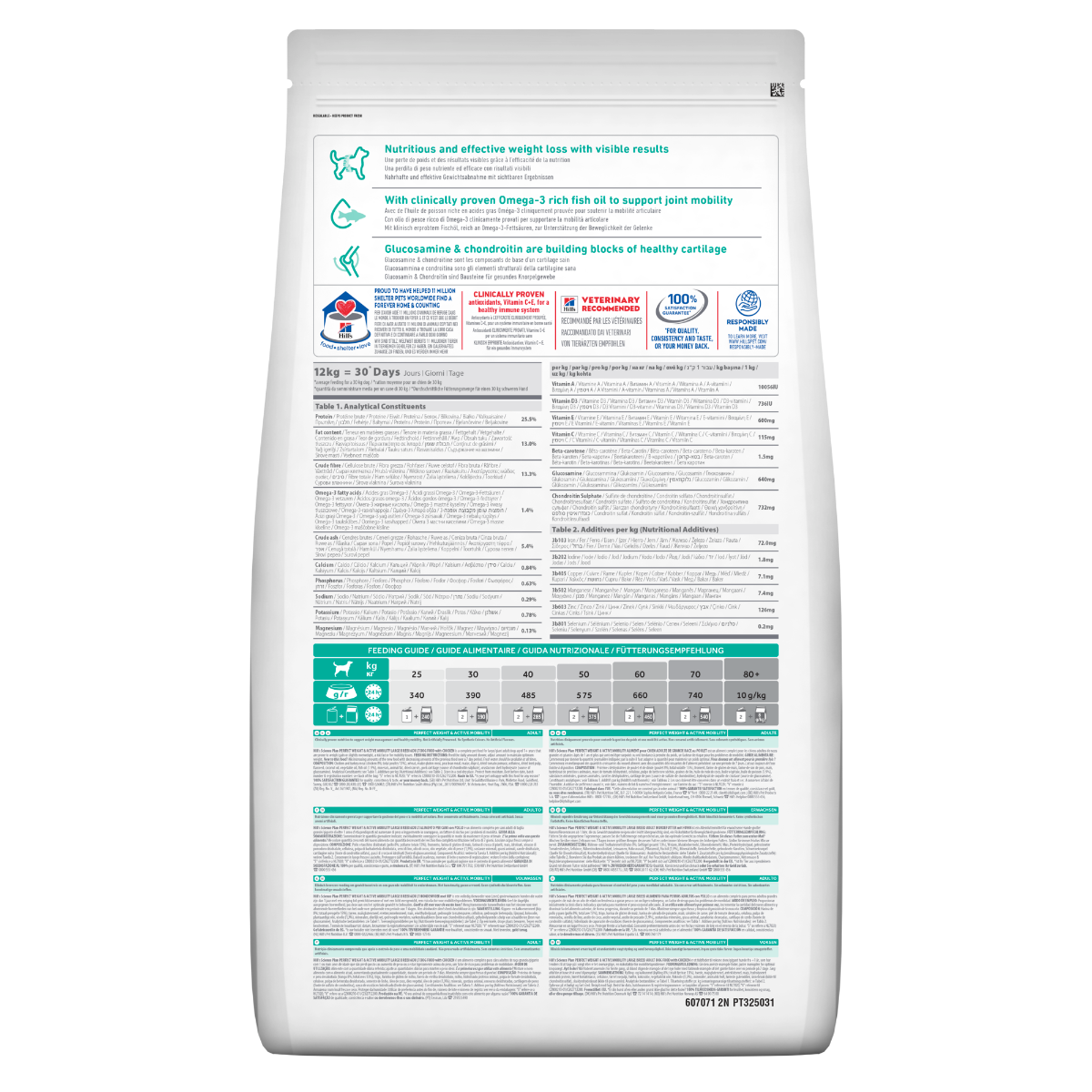 Hill's Science Plan Perfect Weight & Active Mobility Adult Crocchette Con Pollo Per Cani Taglia Grande Sacco 12 Kg-2