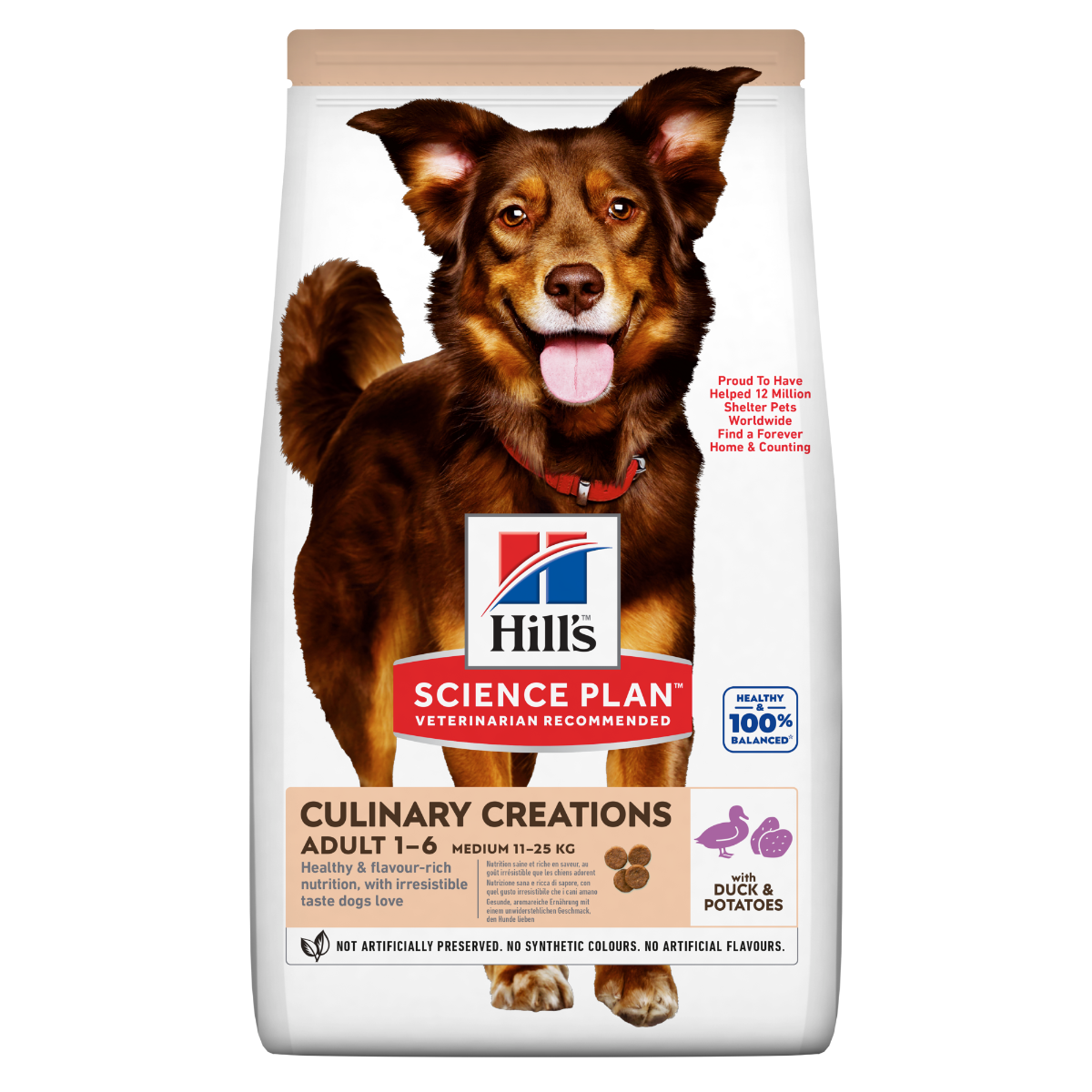 Hill's Science Plan Culinary Creations Adult Crocchette Con Anatra E Patate Per Cani Taglia Media Sacco 2,5 Kg-0
