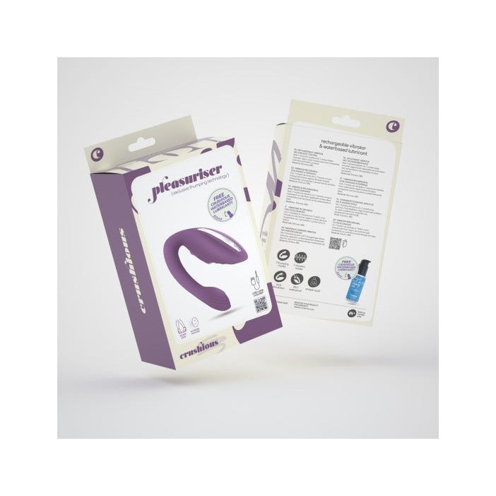 Crushious Vibratore Pleasuriser Ricaricabile con Telecomando e Lubrificante-11