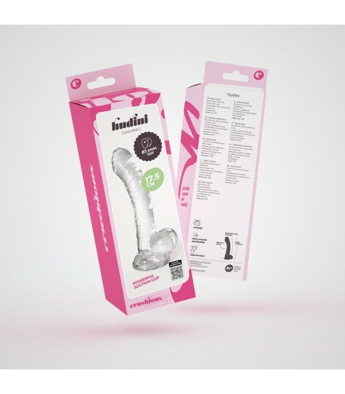 Crushious Hudini Dildo Anale Gelatinoso Trasparente-7