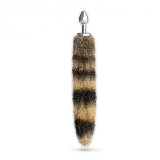 Crushious Plug Anale Foxy in Metallo Argentato con Coda-1