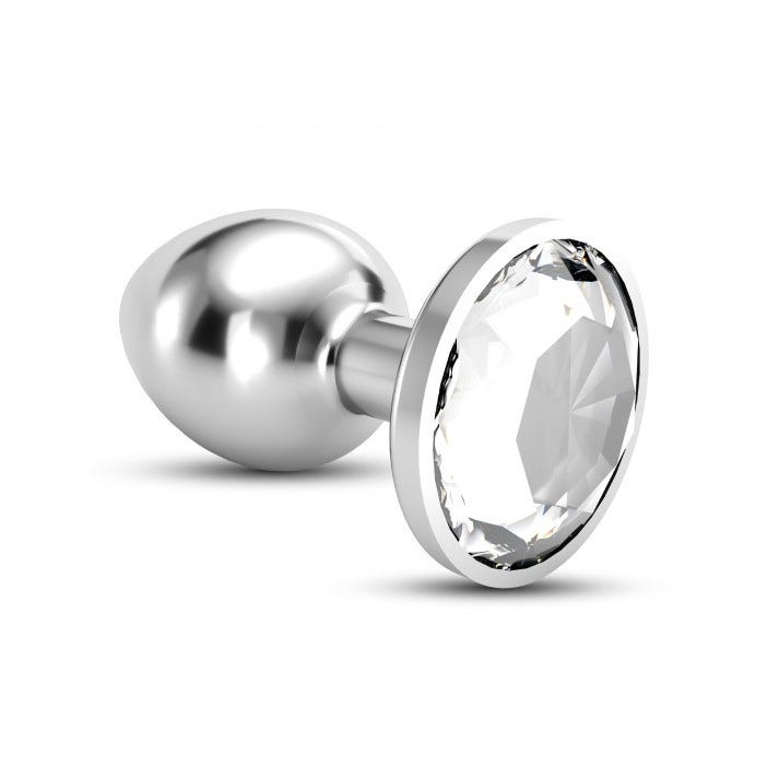 Crushious Plug Anale Bijou Trasparente Piccolo con Custodia di Velluto-2