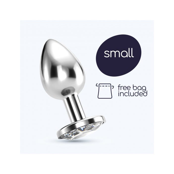 Crushious Plug Anale Bijou Trasparente Piccolo con Custodia di Velluto-5