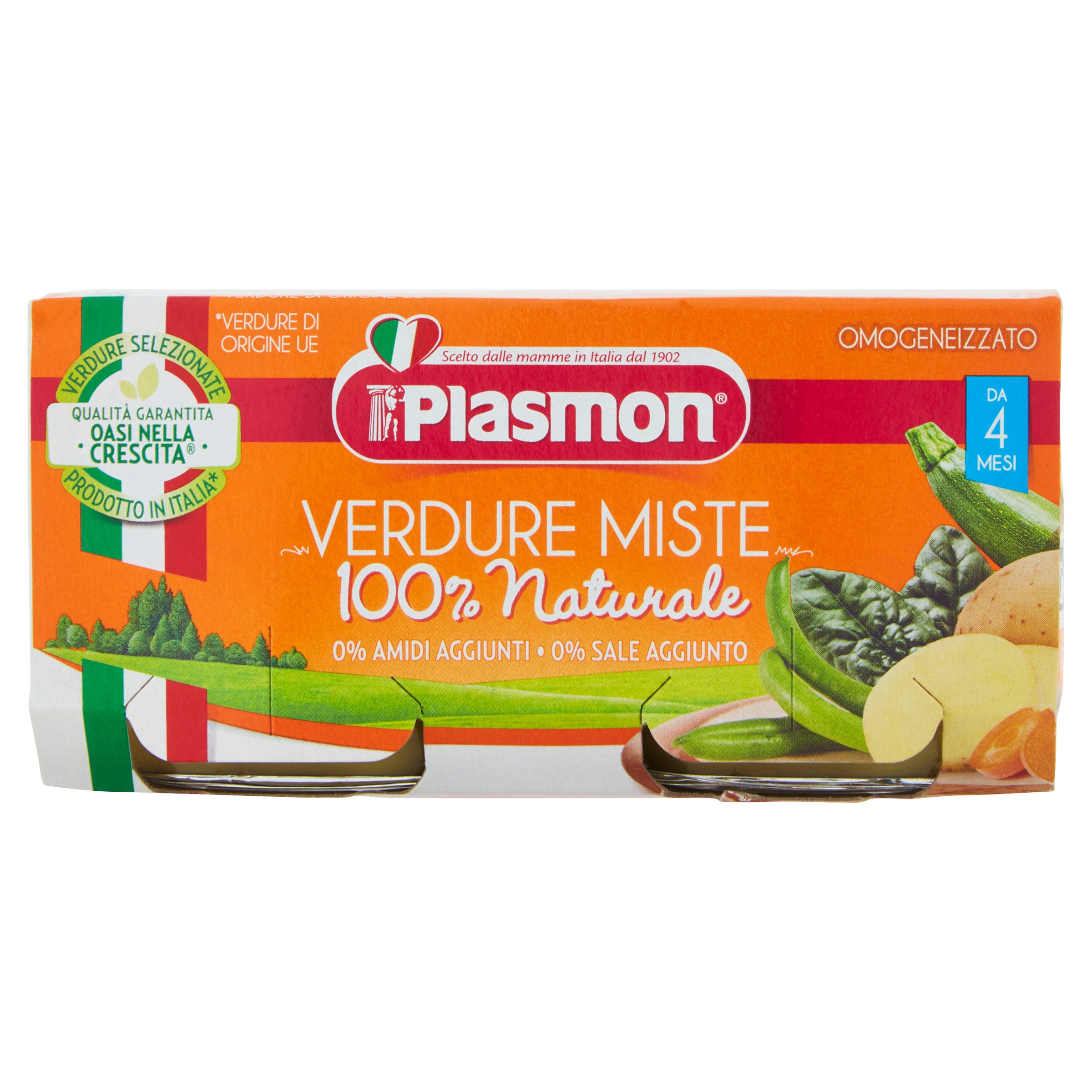 Plasmon Omogeneizzato Verdure Miste 4-6M+ 2x80g  - 2