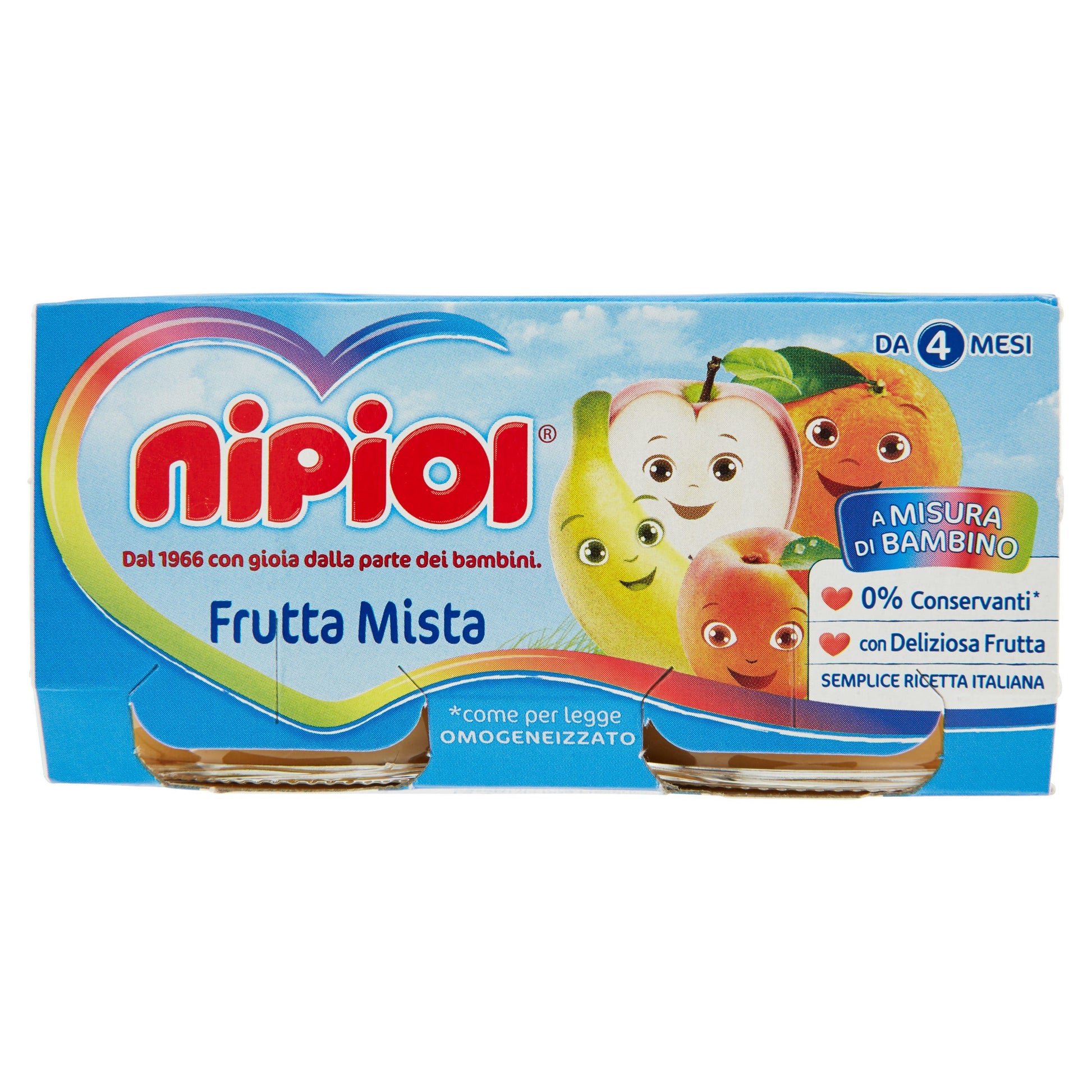 Nipiol Omogeneizzato Frutta Mista 2x80g  - 2