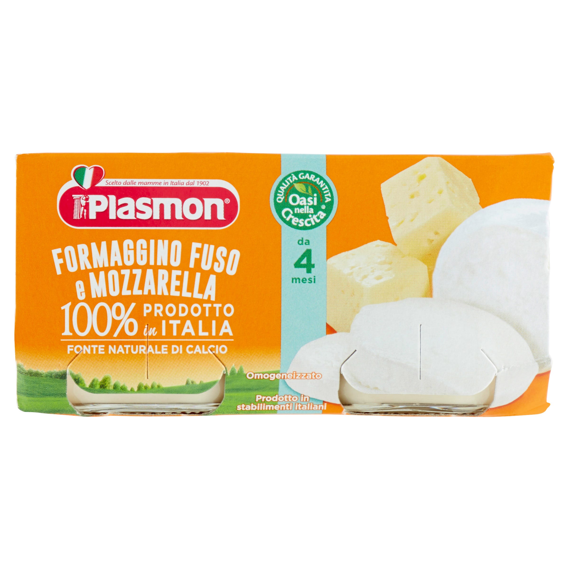 Plasmon Omogeneizzato Formaggino Mozzarella 4/6M+ 2x80g  - 2