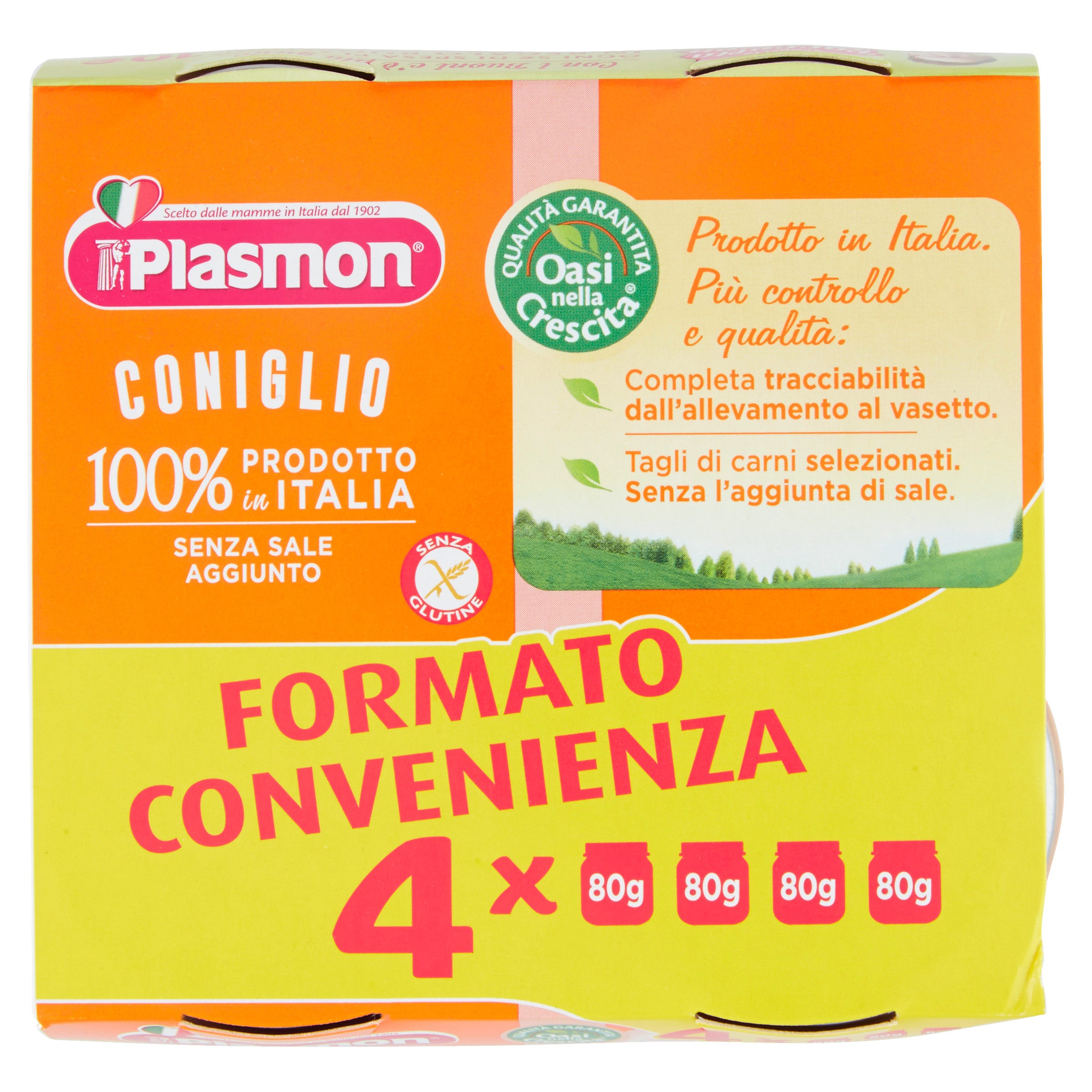 Plasmon Omogeneizzato Coniglio 4x80g  - 2