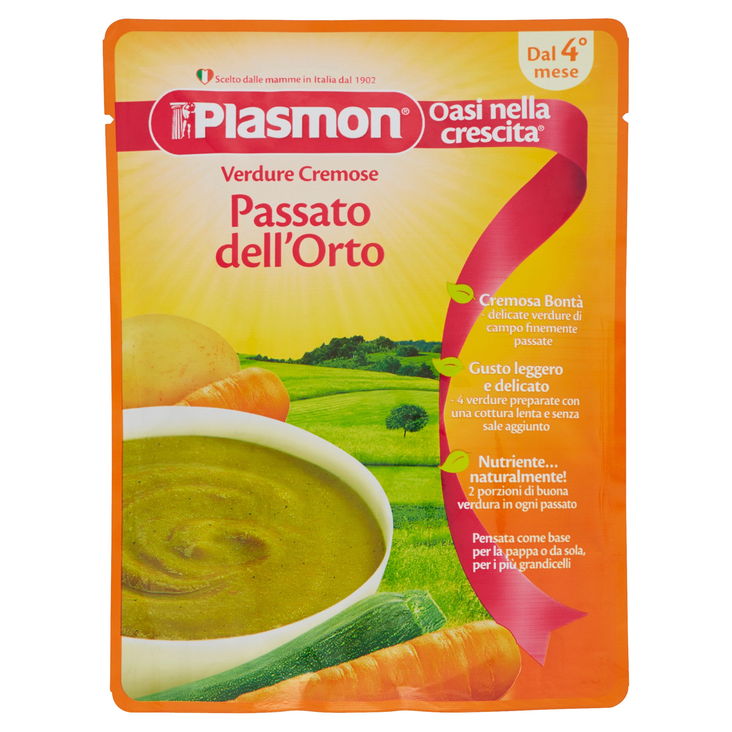 Plasmon Pouches Base Passato Di Verdure Misto 4-6M+ 180g  - 2
