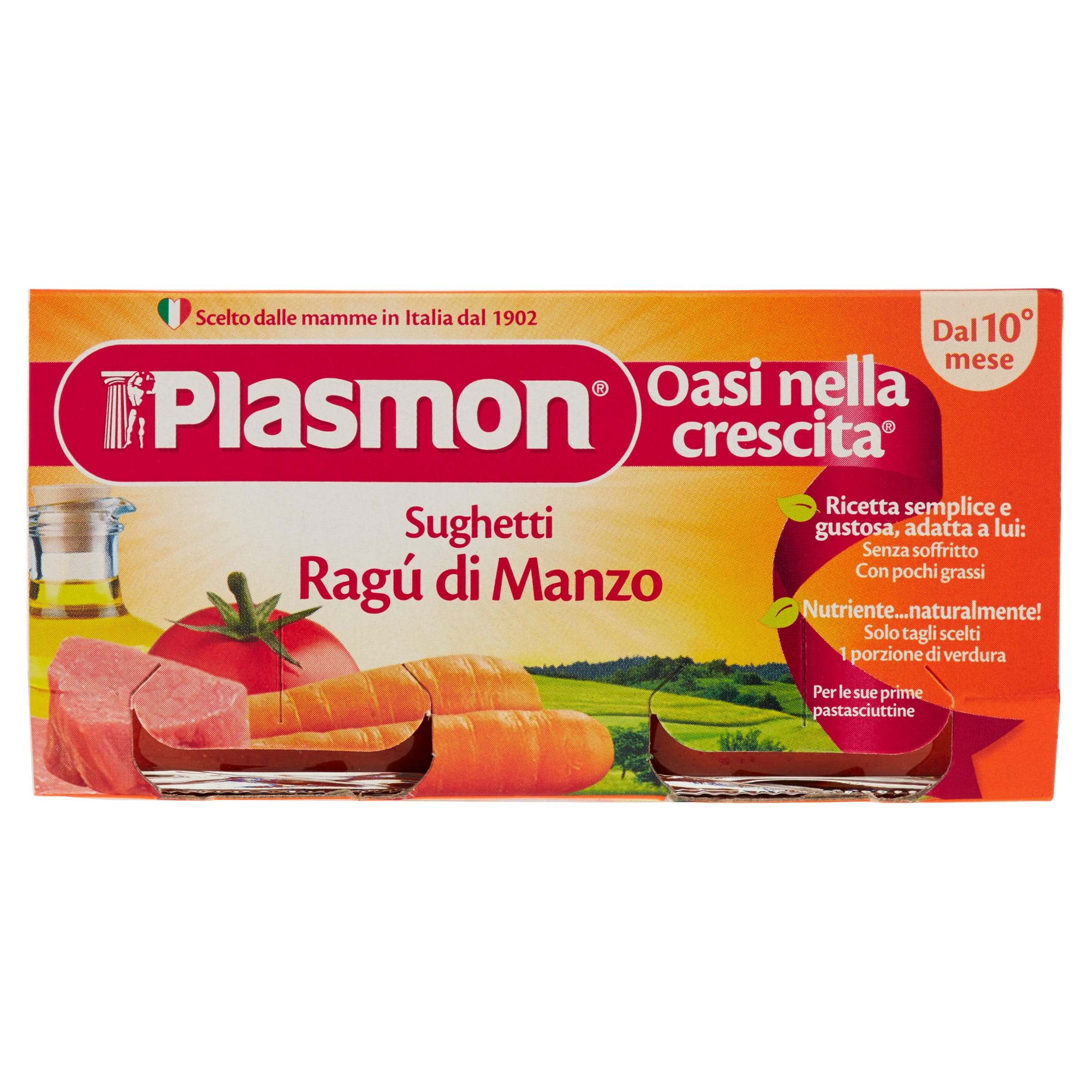 Plasmon Sughetto Ragù Di Manzo 10m+ 2x80g  - 2