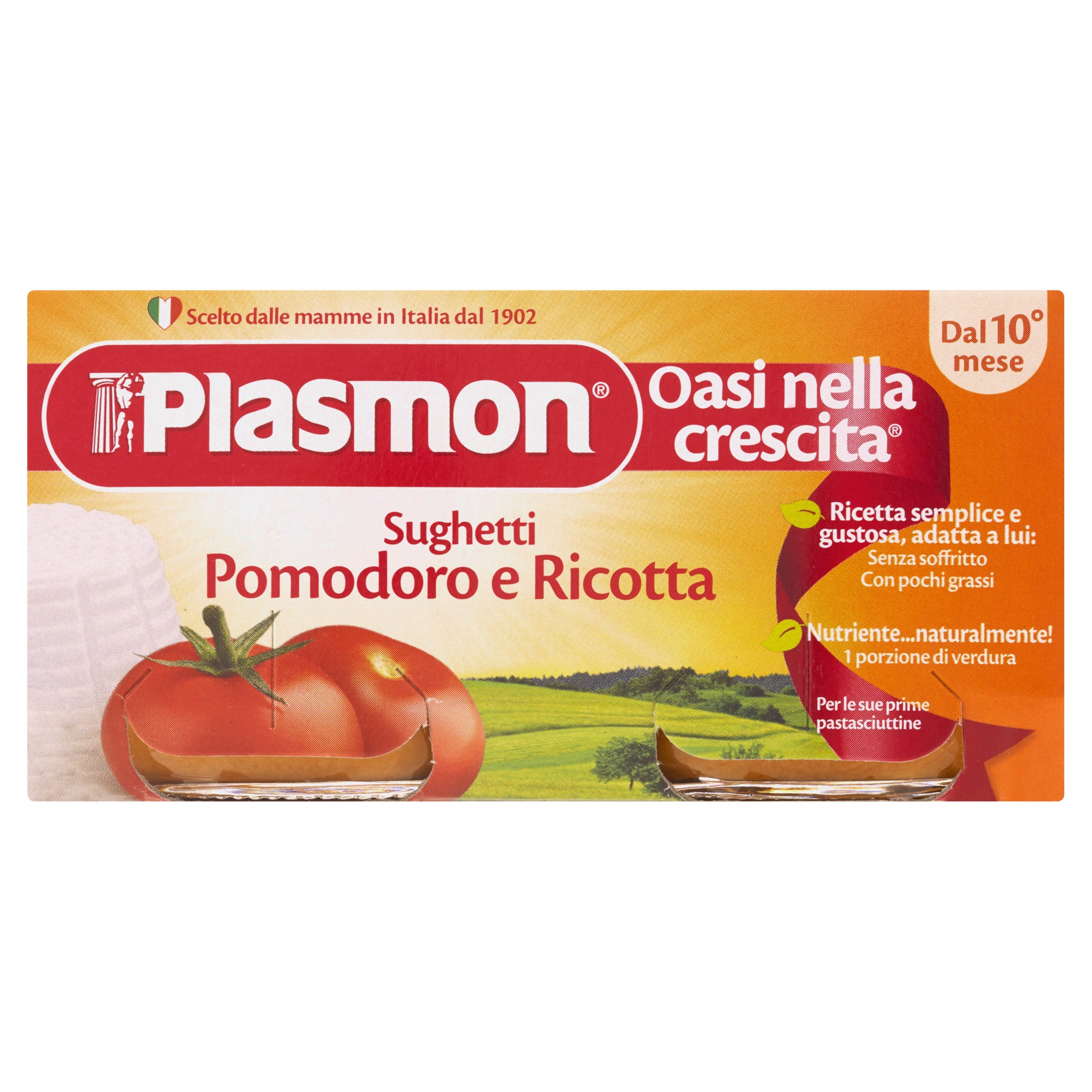 Plasmon Sughetto Pomodoro E Ricotta 10m+ 2x80g  - 2