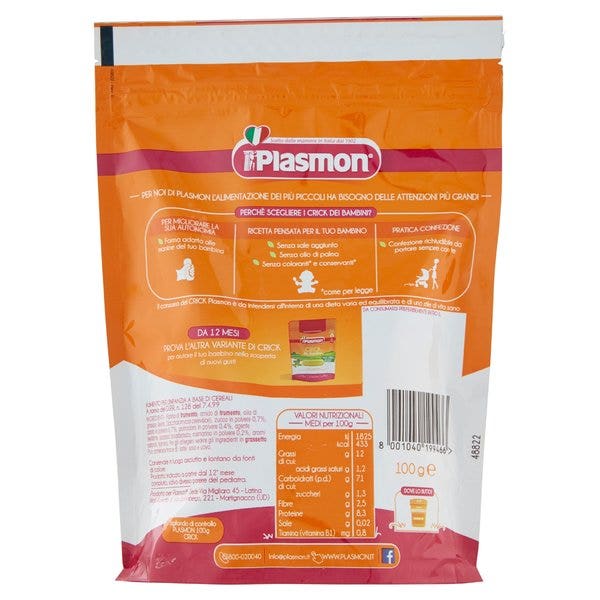 Plasmon Crick Zucca Carota Rosmarino 100g 12 Mesi+  - 2