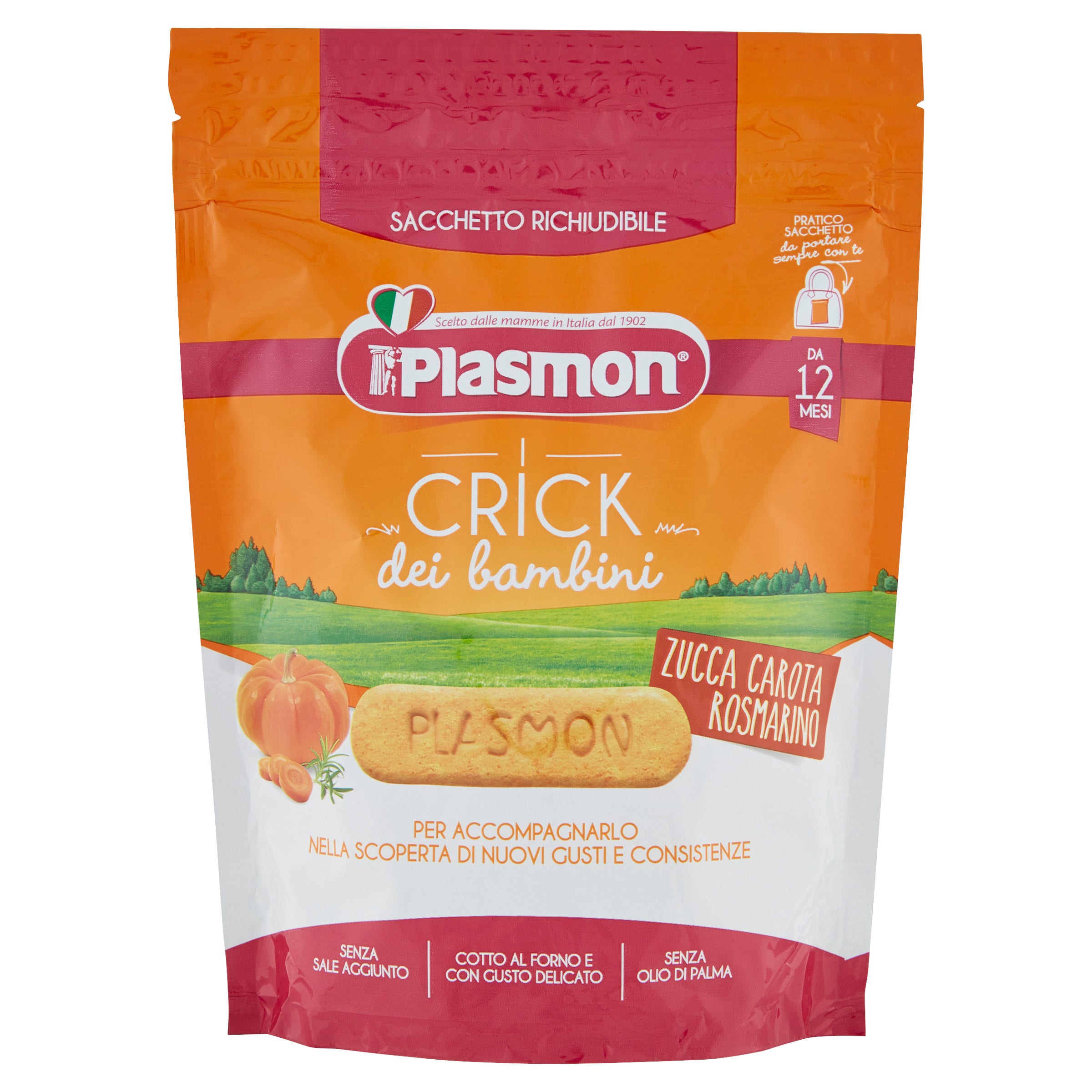 Plasmon Crick Zucca Carota Rosmarino 100g 12 Mesi+  - 1