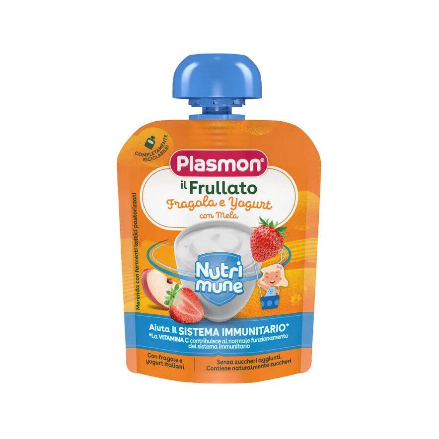 Plasmon Nutri-Mune Frullato Fragola Yogurt Con Mela 85g-1