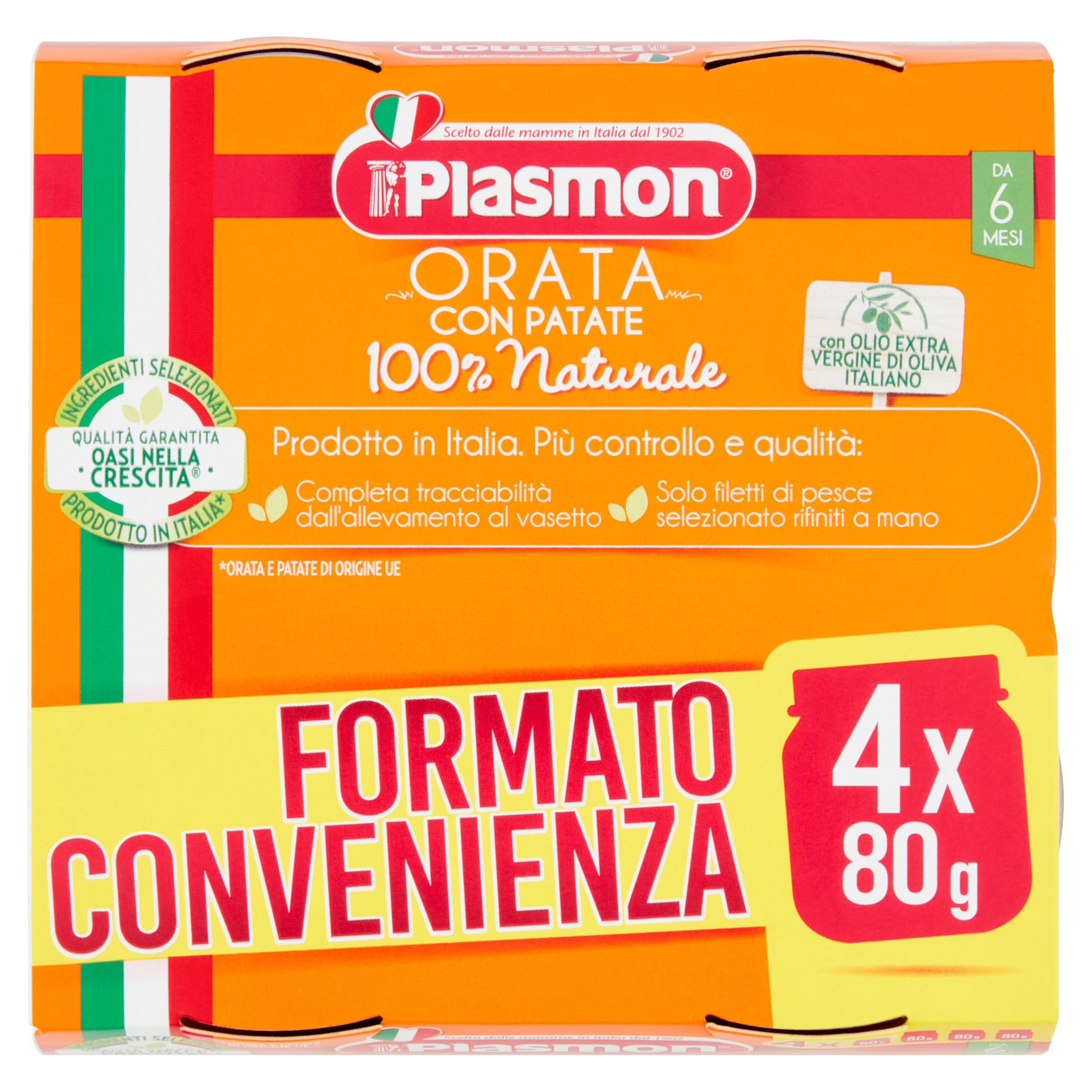 Plasmon Omogeneizzato Orata Patate 4x80g 6 Mesi+  - 1