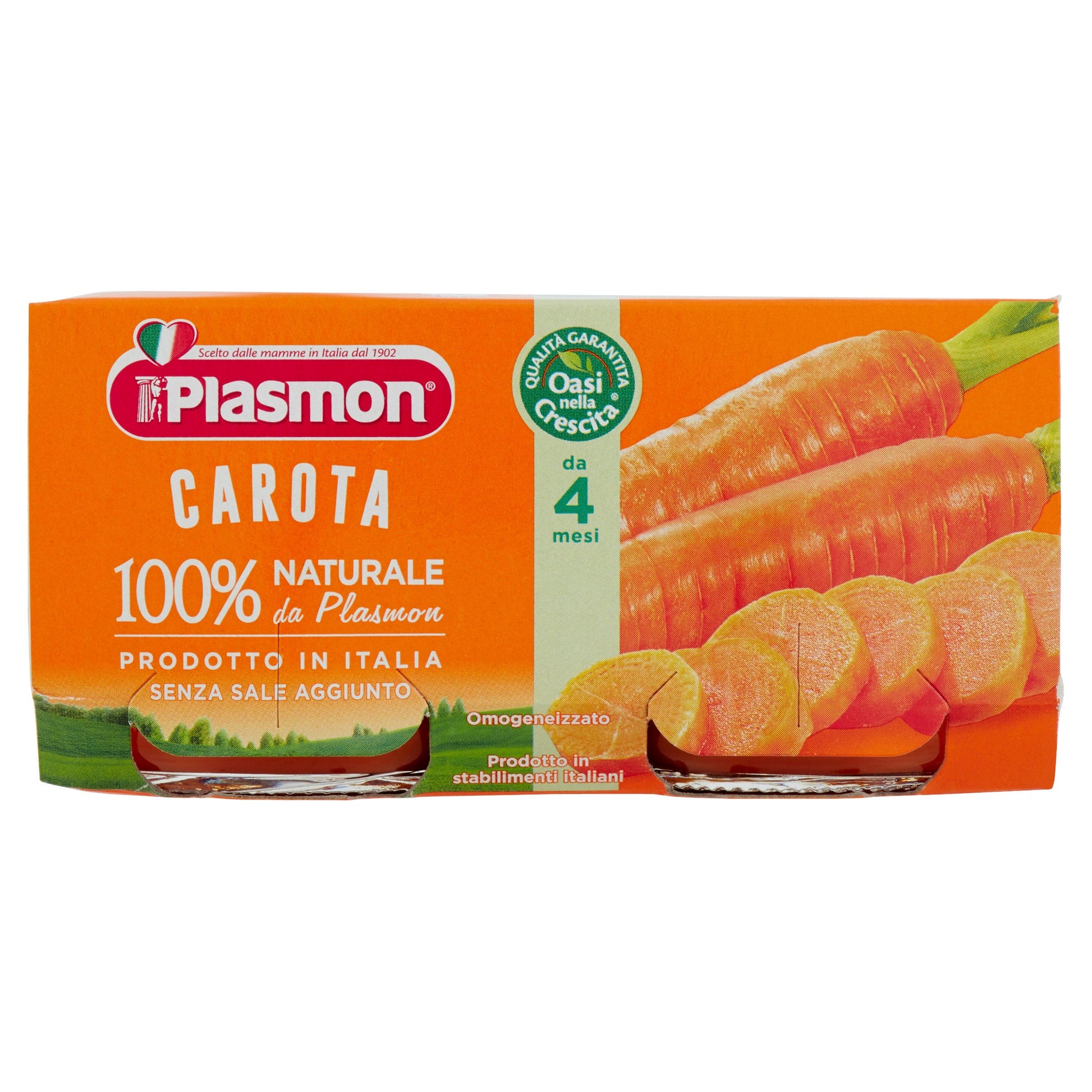Plasmon Omogeneizzato Carota 2x80g 4 Mesi+  - 2