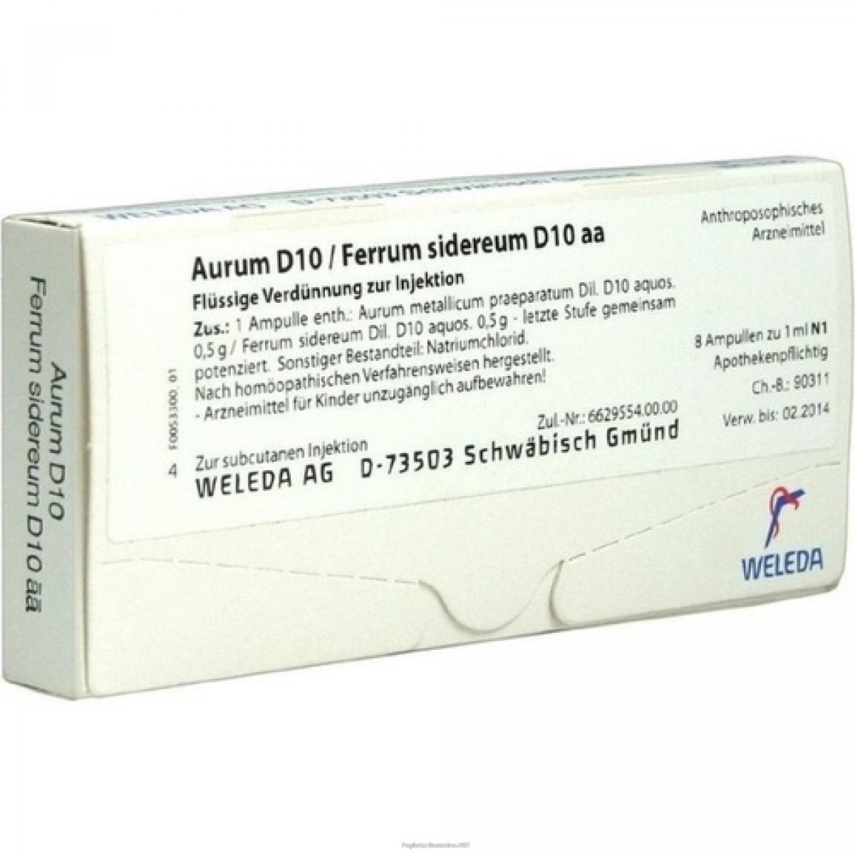 Weleda Aurum D10 Ferrum Sidereum 8 Fiale Da 1ml Cadauna-1
