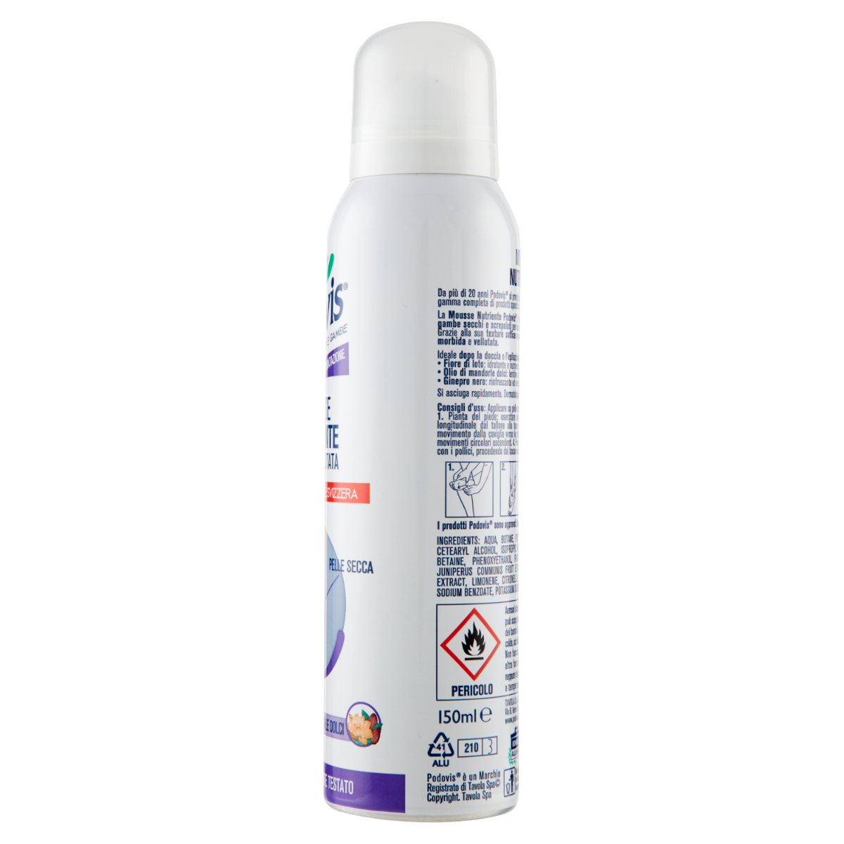 Podovis Idratazione Mousse Nutriente Pelle Vellutata 150ml-2