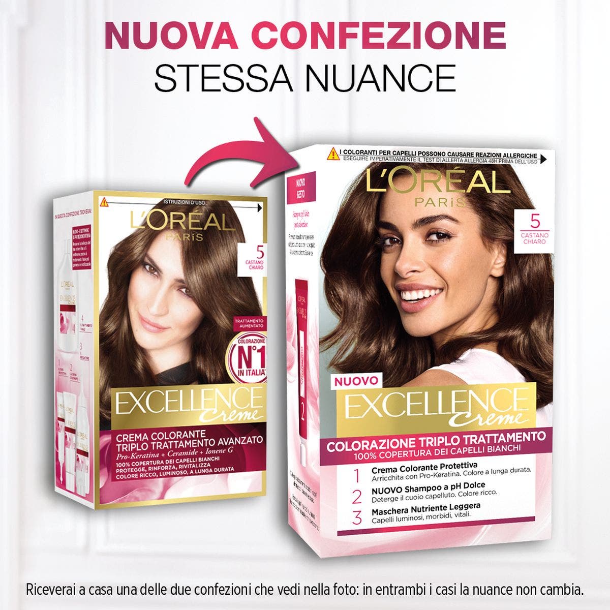 L'Oréal Paris Excellence Tinta Capelli 5 Castano Chiaro 1 Pezzo  - 2