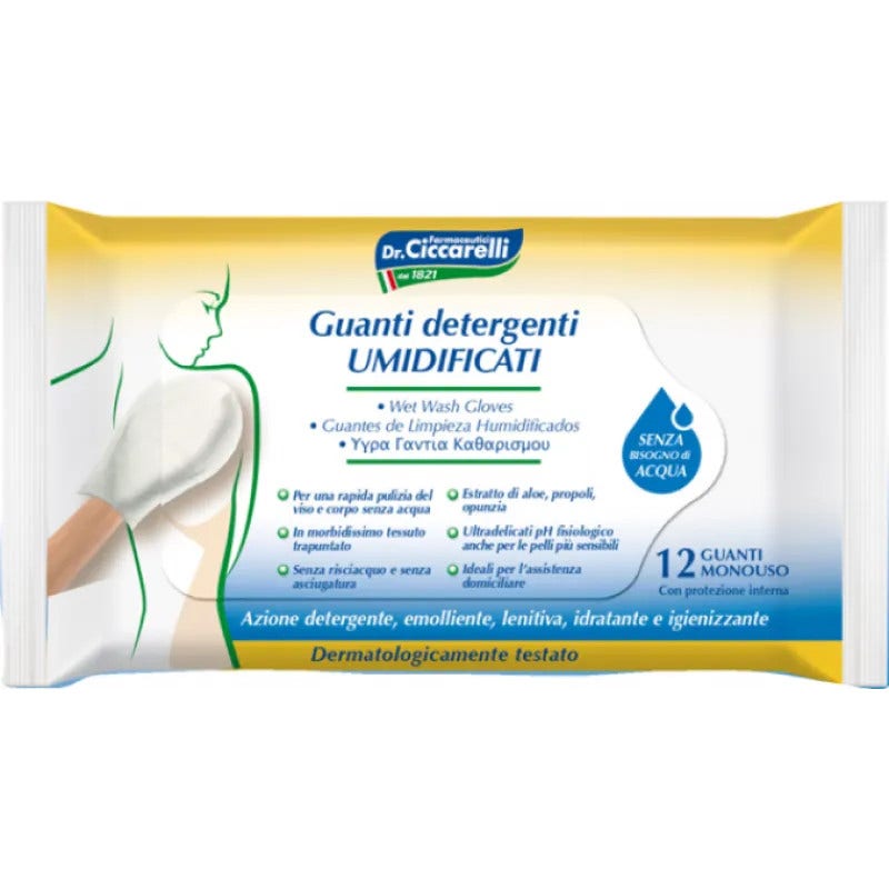 Ciaccarelli Guanto Presaponato Umidificato 12 Pezzi-1