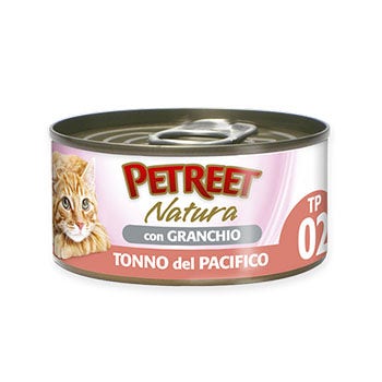 Petreet Adult Tonno Del Pacifico Con Granchio Per Gatti Lattina 140g-1