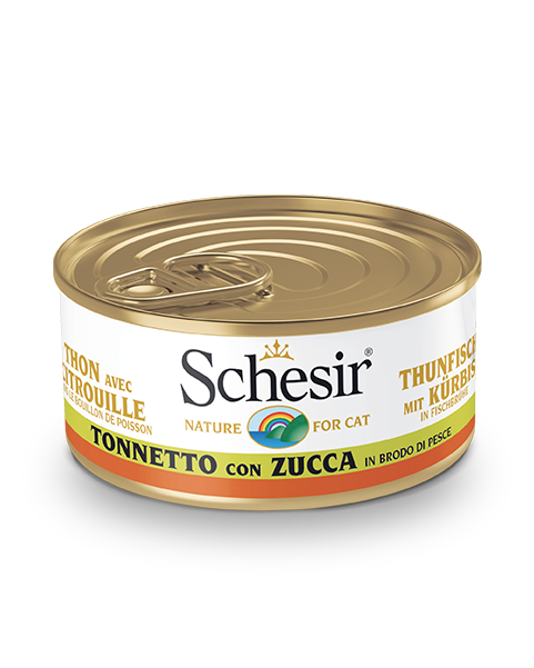 Schesir Tonnetto Con Zucca Lattina Cibo Umido Gatto Adulto 70g-2