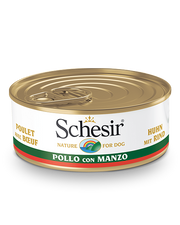 Schesir Pollo Con Manzo Cibo Umido Cani Adulti Lattina 150 g-2