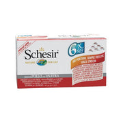 Schesir Multipack Lattina Filetti Di Pollo Con Anatra Cibo Umido Gatto 6x50g-2