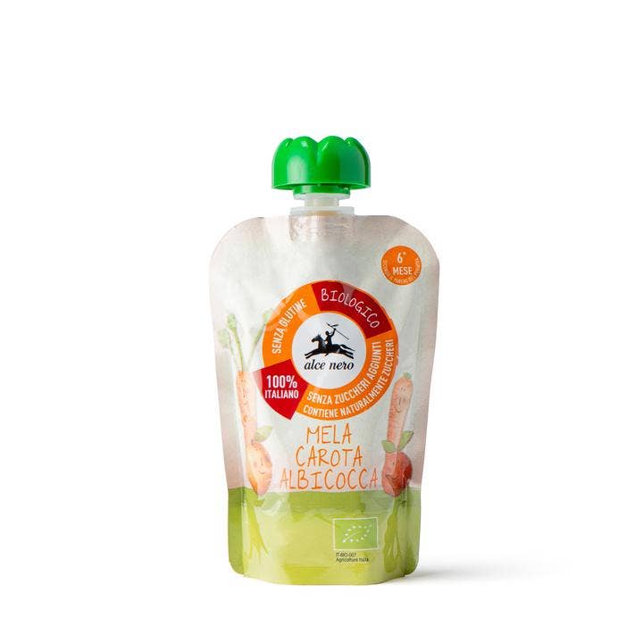 Purea Mela Carota Albicocca Baby Food Bio 6M+ 100g  - 3