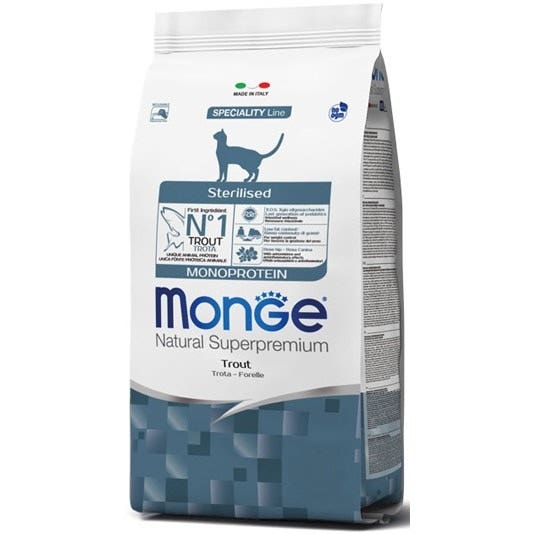 Monge Trota Monoprotein Cibo Secco Gatti Adulti Sterilizzati Sacco 1,5 Kg-1