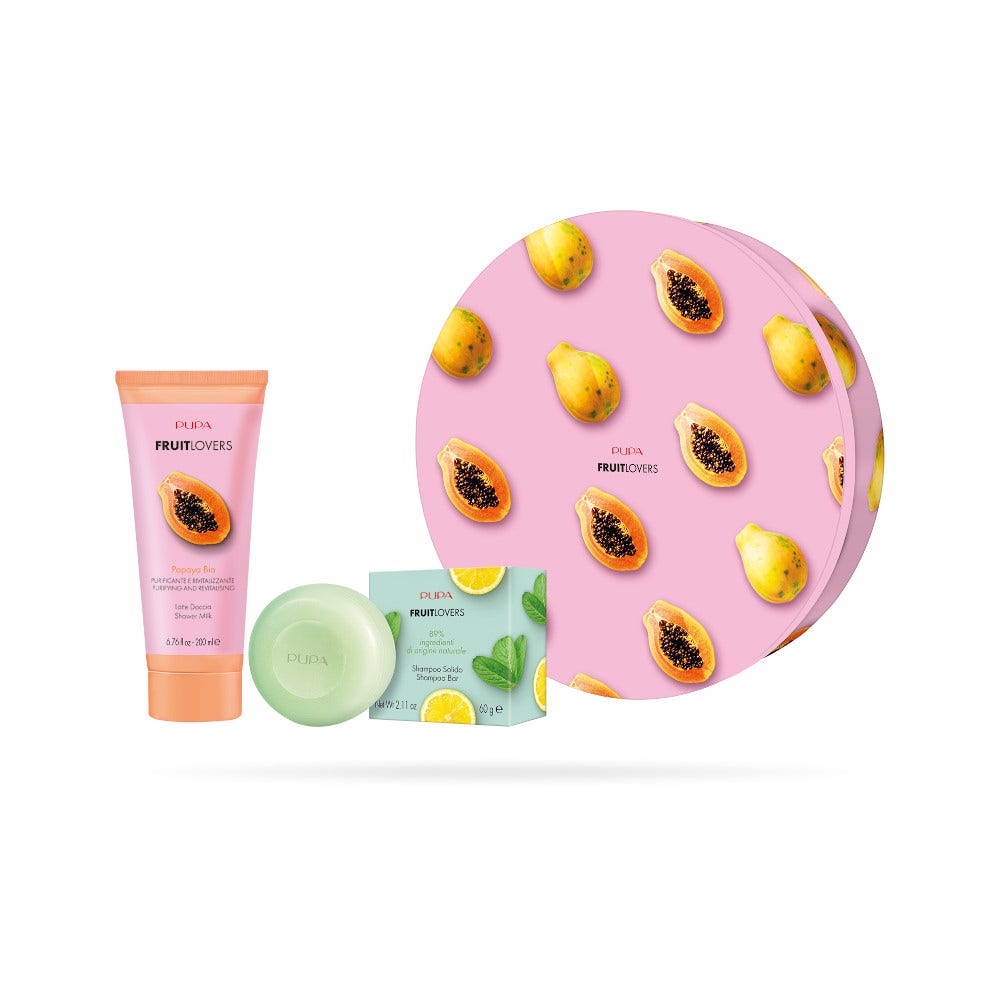 Pupa Fruit Lovers Kit 2 002 Papaya Latte Doccia 200ml + Shampoo Solido 60g-1