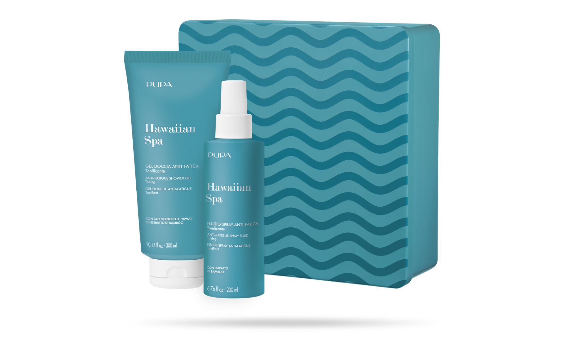 Pupa Kit 2 Hawaiian Spa Gel Doccia 300ml + Fluido Spray 200ml-1
