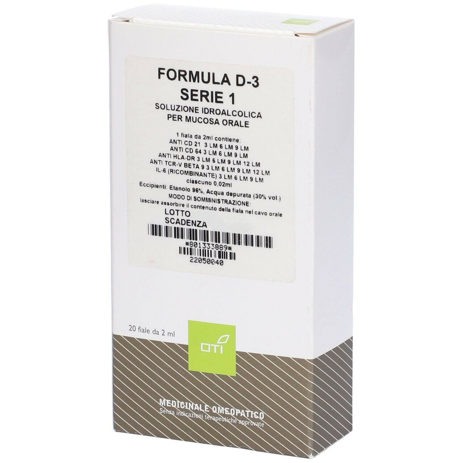 Oti Formula D-3 Serie 1 Soluzione Idroalcolica 20 Fiale 2ml-1